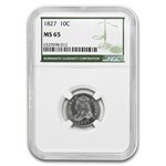 1827 Capped Bust Dime MS-65 NGC (Green Label)