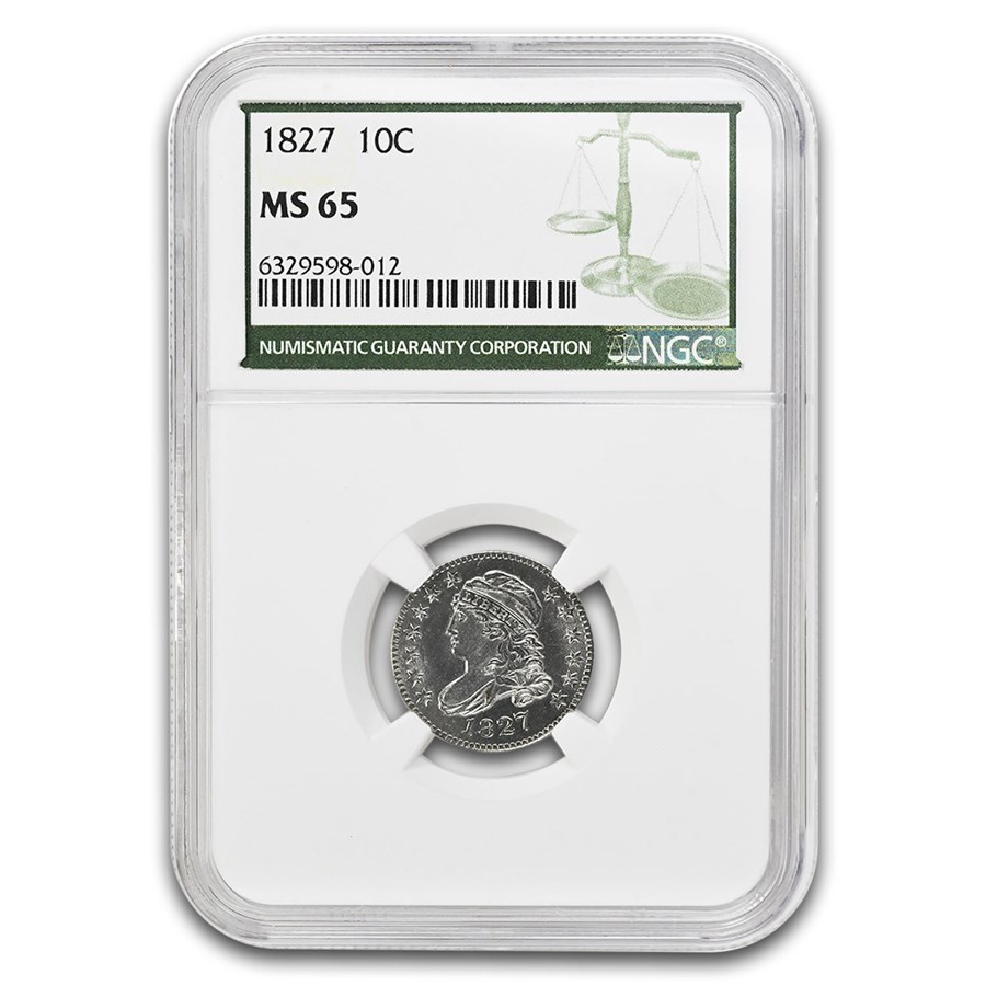 1827 Capped Bust Dime MS-65 NGC (Green Label)
