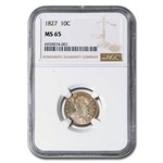 1827 Capped Bust Dime MS-65 NGC