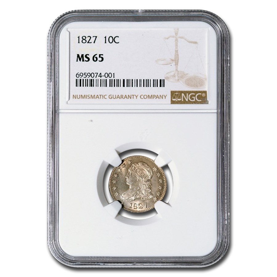 1827 Capped Bust Dime MS-65 NGC