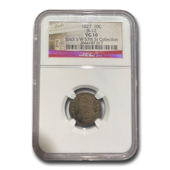 1827 Capped Bust Dime VG-10 NGC (JR-12) 1827 Capped Bust Dime VG-10 NGC (JR-12)