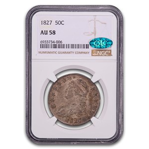 1827 Capped Bust Half Dollar AU-58 NGC CAC