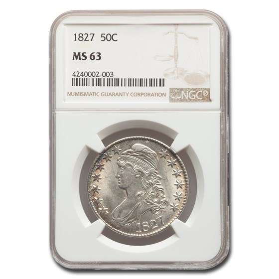 1827 Capped Bust Half Dollar MS-63 NGC 1827 Capped Bust Half Dollar MS-63 NGC