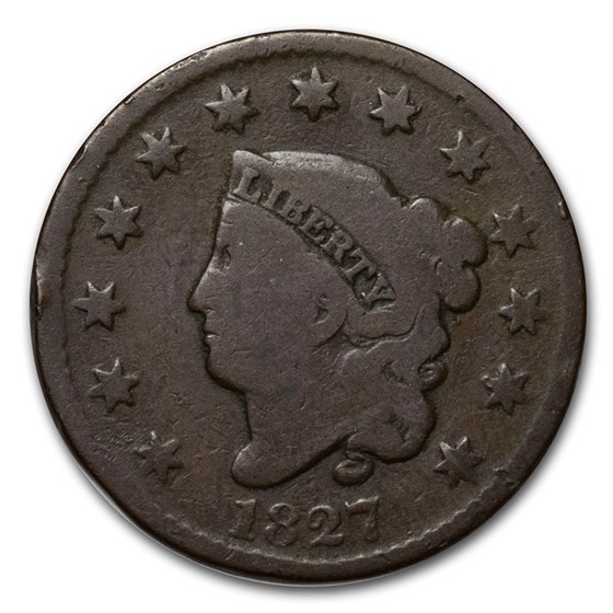 1827 Large Cent Good 1827 Large Cent Good