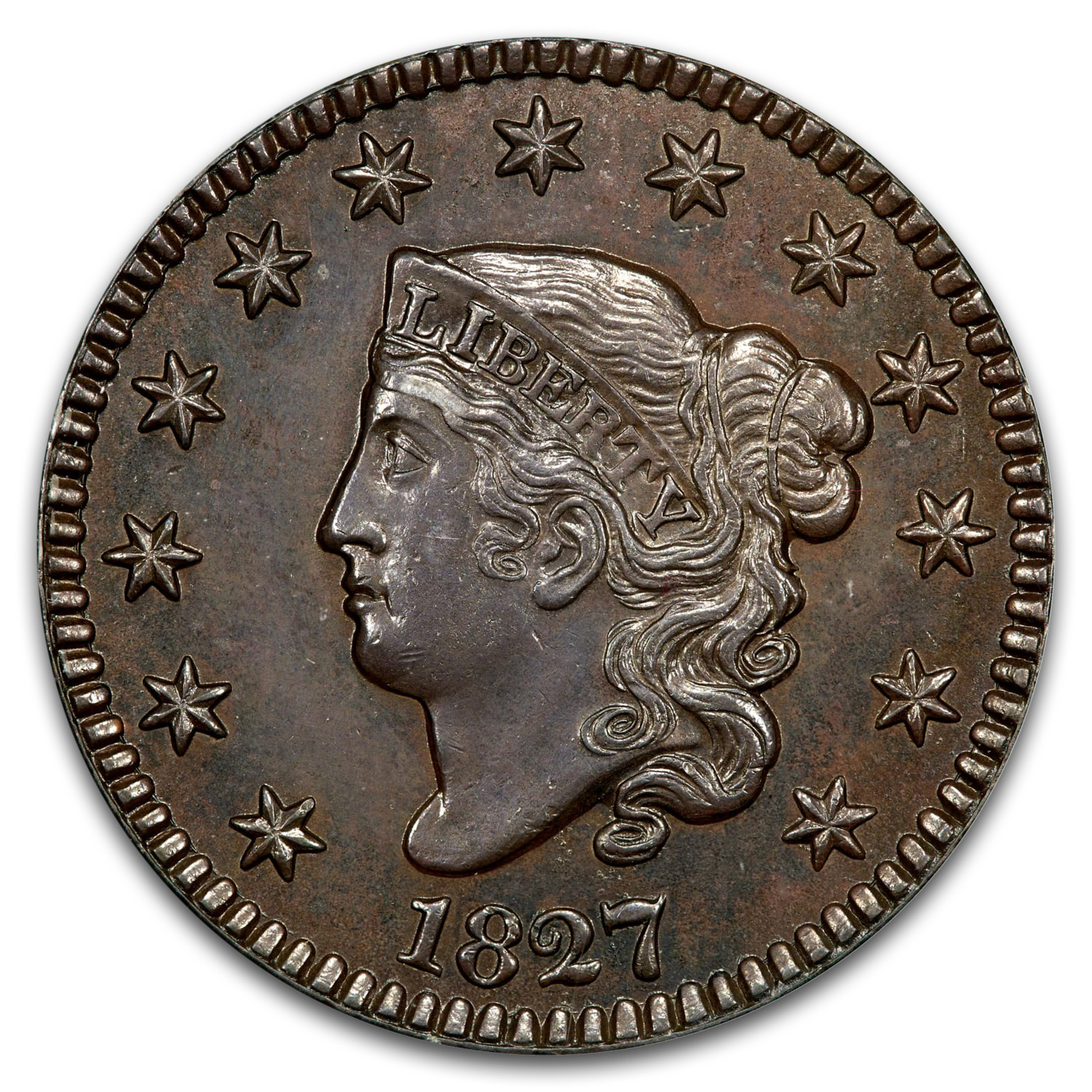 1827 (None) Phil Coronet Liberty Head Large Cent Value | BN - APMEX