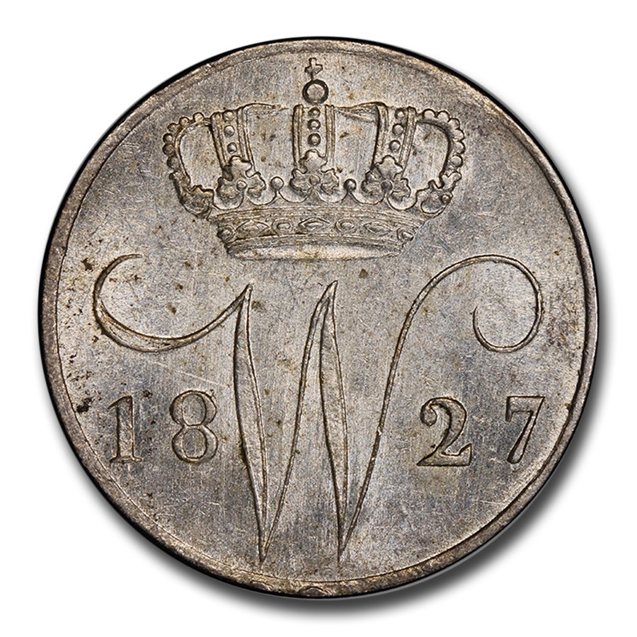 Buy 1827 Netherlands Silver 5 Cents MS-63 PCGS | APMEX
