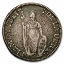 1828-1840 Peru Silver 8 Reales Avg Circ