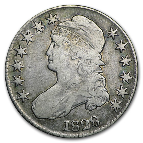 1828 Bust Half Dollar Fine (Sq 2, Sm 8's, Sm Ltrs) 1828 Bust Half Dollar Fine (Sq 2, Sm 8's, Sm Ltrs)