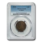 1828 Half Cent 13 Stars AU-55 PCGS