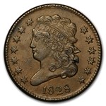 1828 Half Cent 13 Stars AU