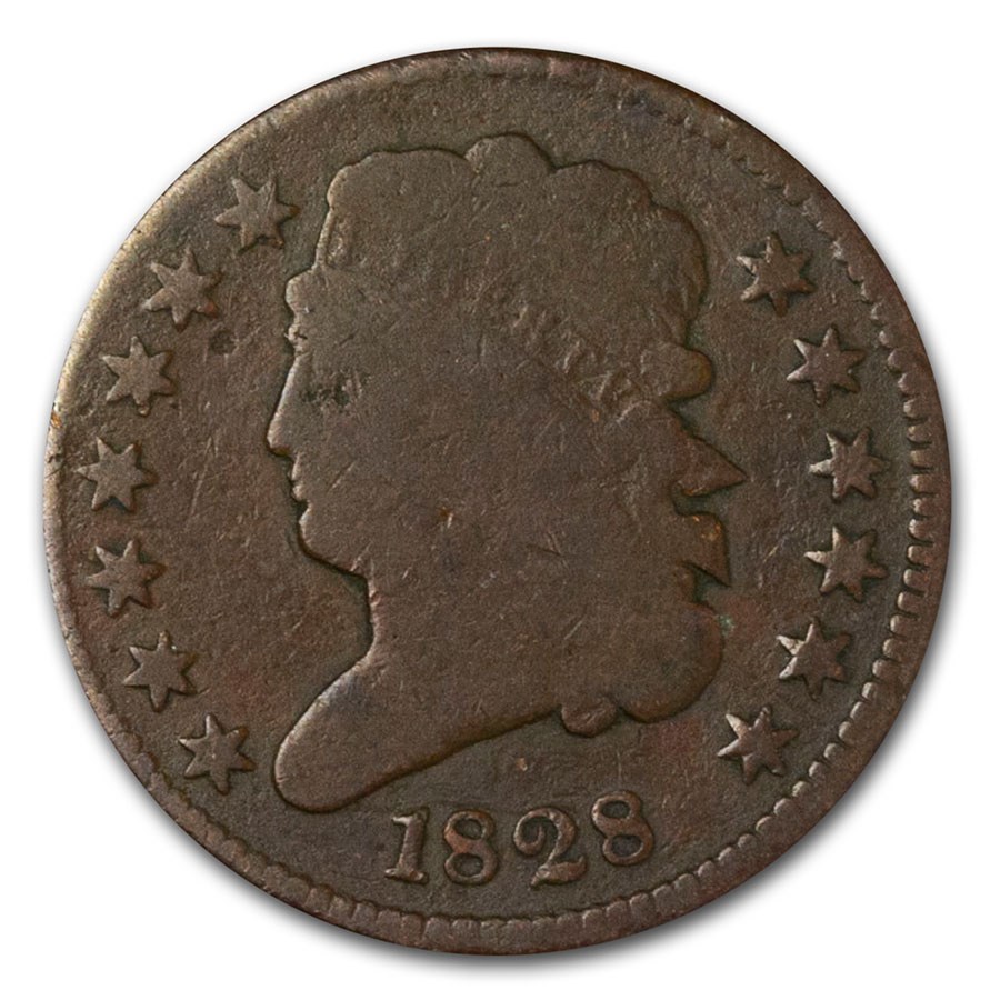 1828 Half Cent 13 Stars Good