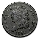 1828 Half Cent 13 Stars VF