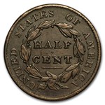 1828 Half Cent 13 Stars XF