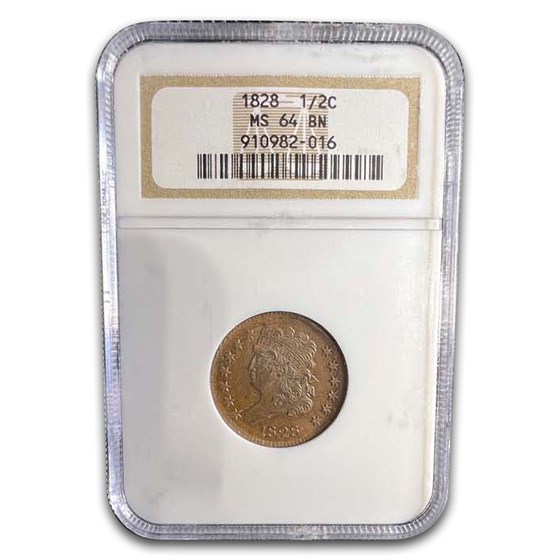 1828 Half Cent MS-64 NGC (Brown) 1828 Half Cent MS-64 NGC (Brown)