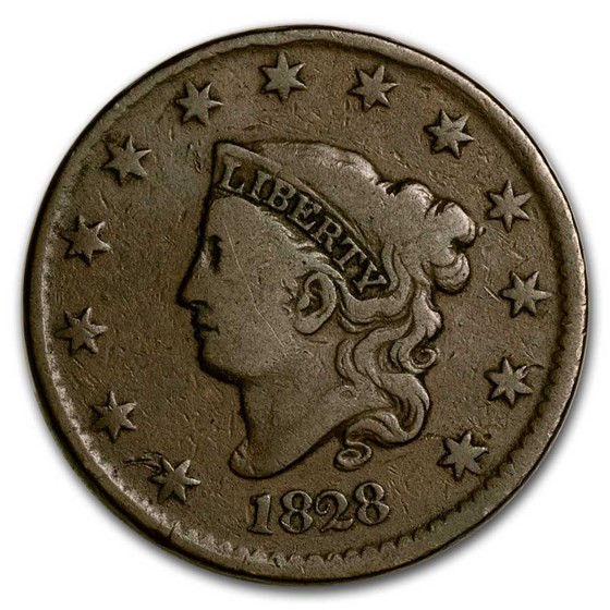 1828 Large Cent Large Date Fine
