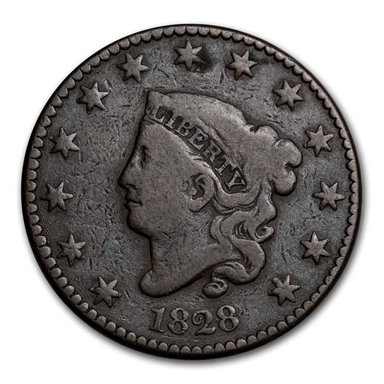 1828 Large Cent Lg Date Fine 1828 Large Cent Lg Date Fine