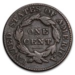 1828 Large Cent Lg Date Fine