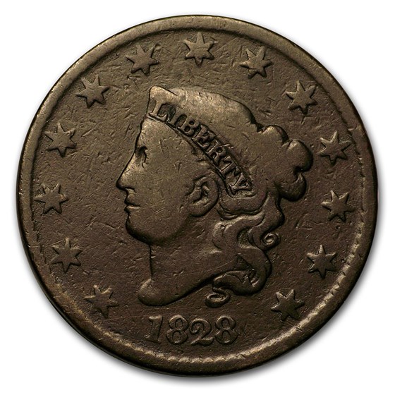1828 Large Cent Lg Date VG 1828 Large Cent Lg Date VG