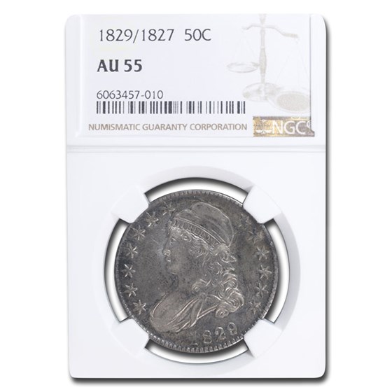 1829/1827 Capped Bust Half Dollar AU-55 NGC 1829/1827 Capped Bust Half Dollar AU-55 NGC