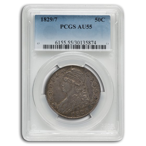 1829/7 Capped Bust Half Dollar AU-55 PCGS 1829/7 Capped Bust Half Dollar AU-55 PCGS