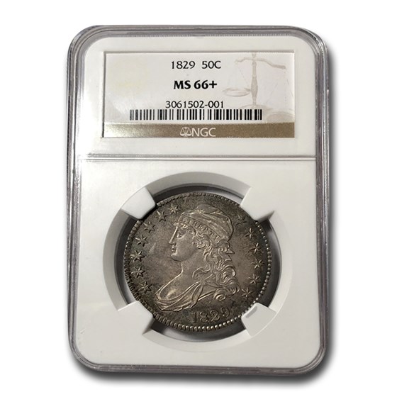 1829 Bust Half Dollar MS-66+ NGC (Sm Letters) 1829 Bust Half Dollar MS-66+ NGC (Sm Letters)
