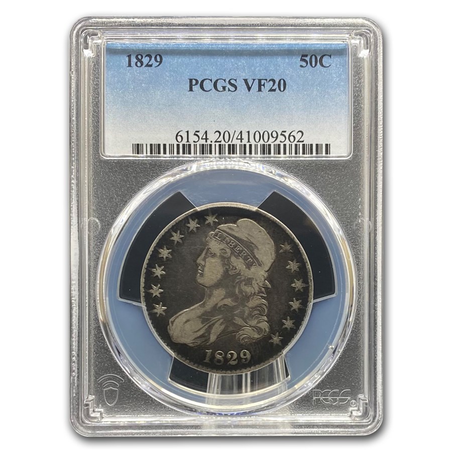 1829 Bust Half Dollar VF-20 PCGS