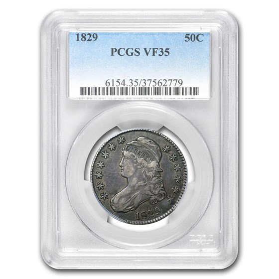 1829 Bust Half Dollar VF-35 PCGS (Sm Letters) 1829 Bust Half Dollar VF-35 PCGS (Sm Letters)