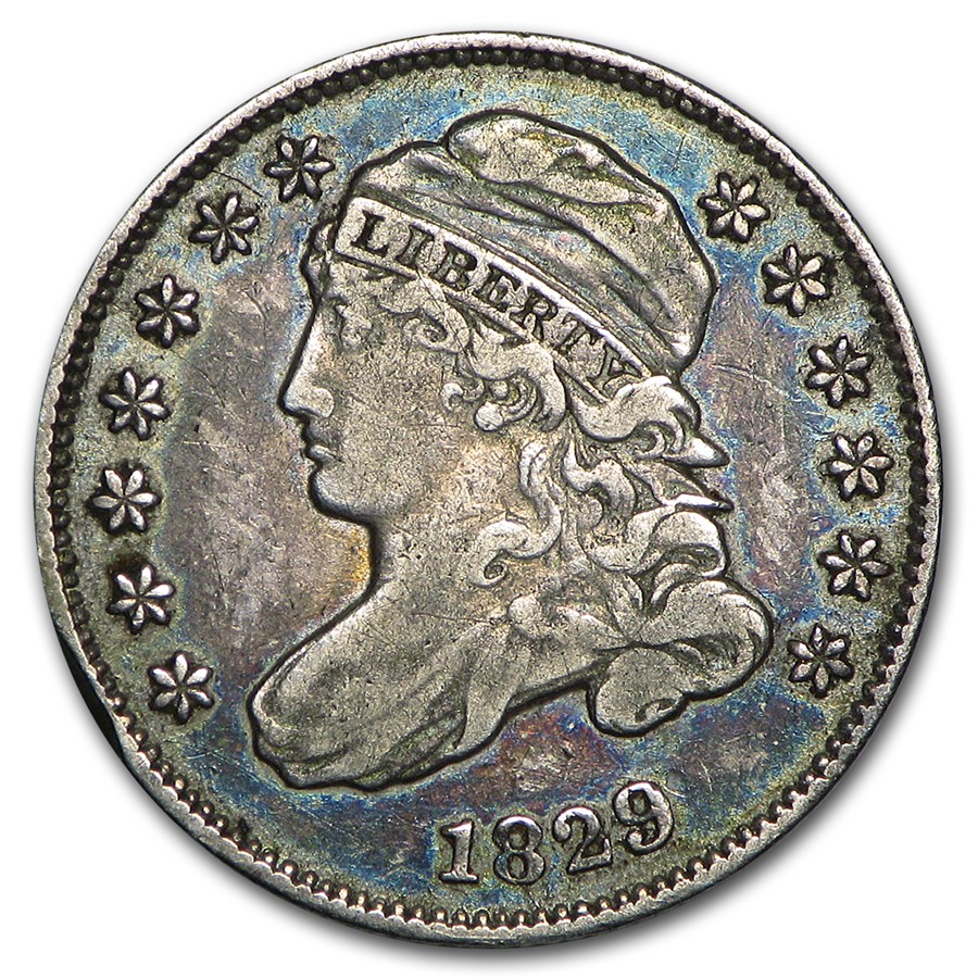 1829 Capped Bust Dime VF