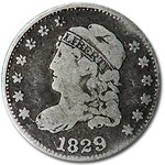 1829 Capped Bust Half Dime Fine