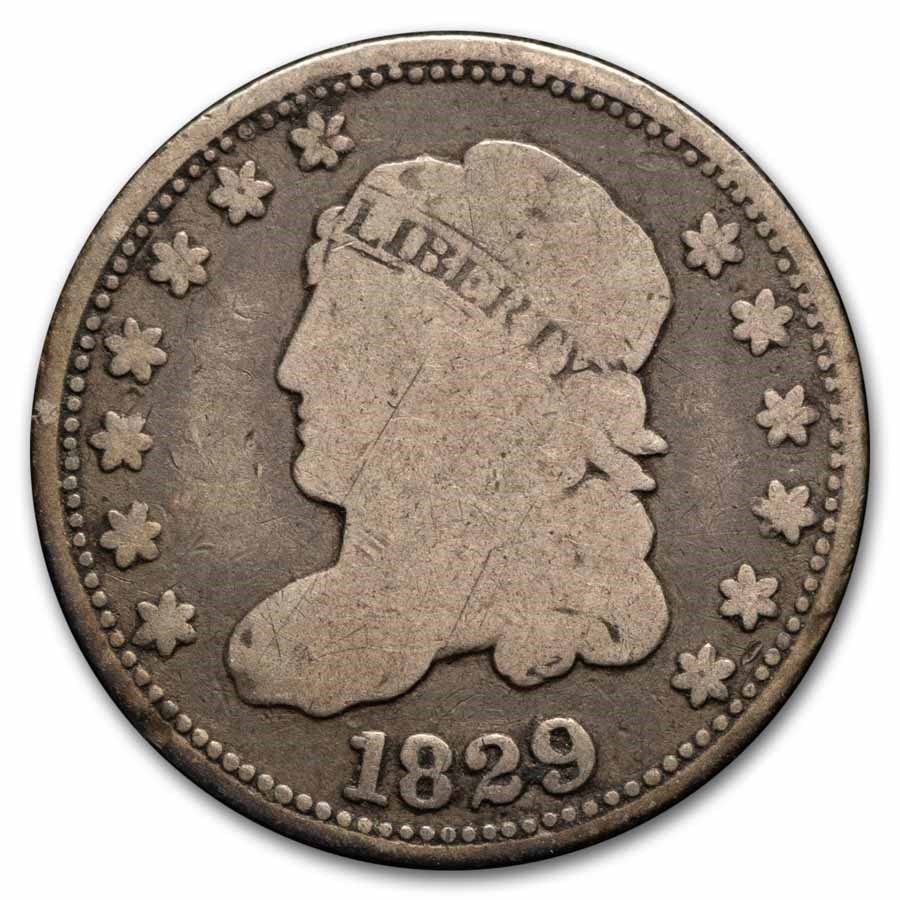 1829 Capped Bust Half Dime VG
