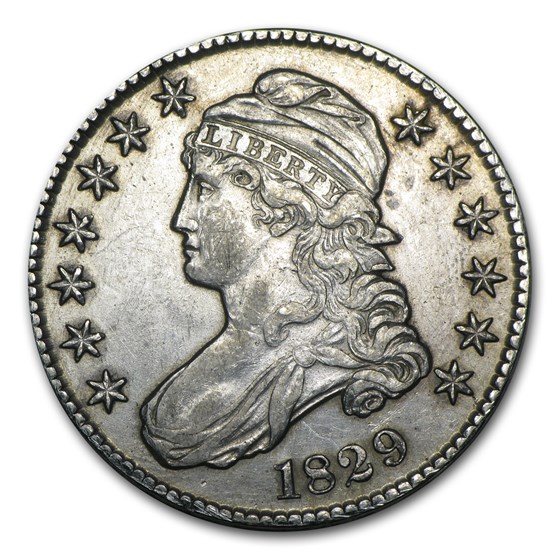 1829 Capped Bust Half Dollar AU Details (Counting Machine Damage) 1829 Capped Bust Half Dollar AU Details (Counting Machine Damage)