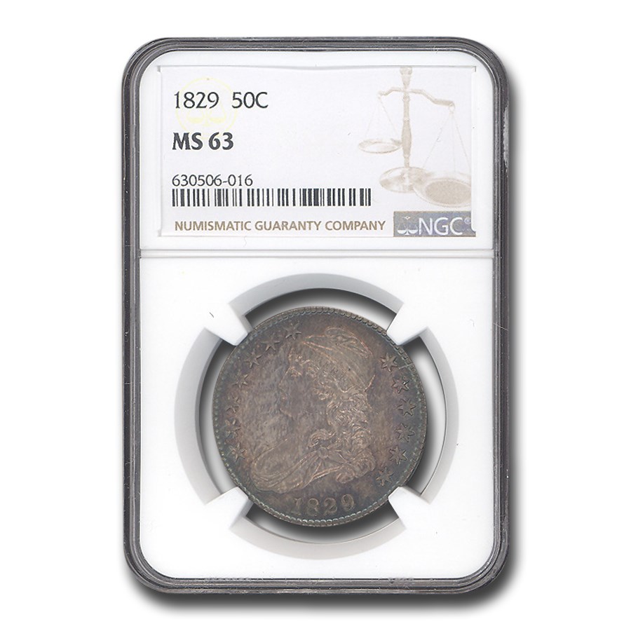 1829 Capped Bust Half Dollar MS-63 NGC