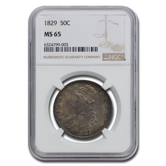 1829 Capped Bust Half Dollar MS-65 NGC 1829 Capped Bust Half Dollar MS-65 NGC