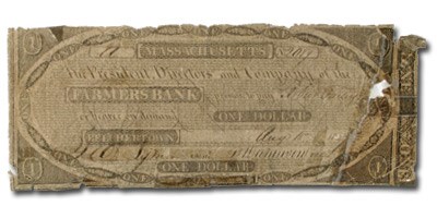 1829 Farmers Bank, Belchertown, MA $1 MA-75, VG Details 1829 Farmers Bank, Belchertown, MA $1 MA-75, VG Details
