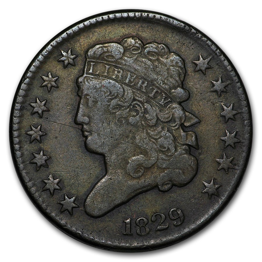 1829 Half Cent VF