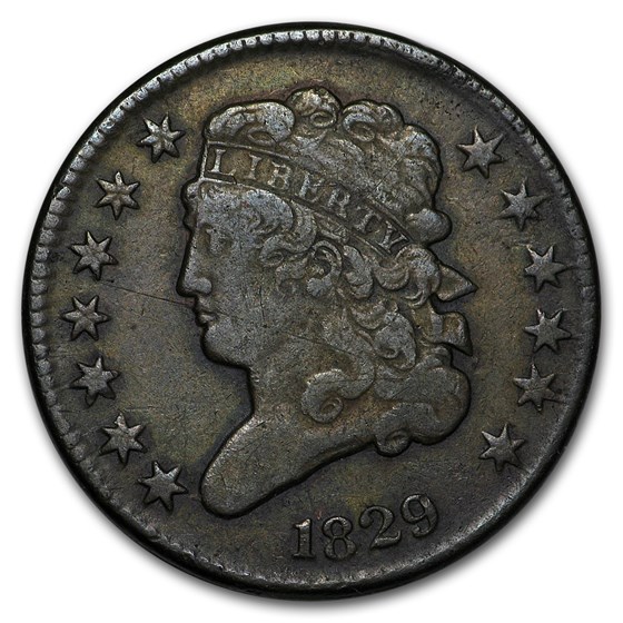 1829 Half Cent VF 1829 Half Cent VF