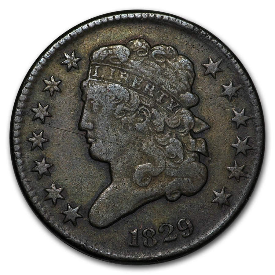 1829 Half Cent VF
