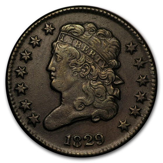 1829 Half Cent XF 1829 Half Cent XF