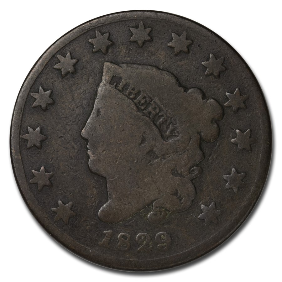 1829 Large Cent Large Letters Good