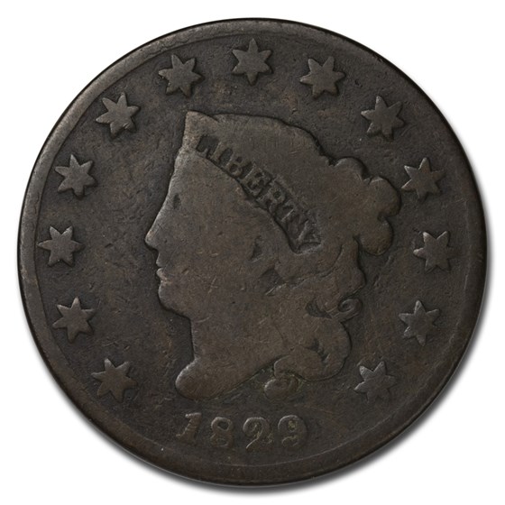1829 Large Cent Large Letters Good 1829 Large Cent Large Letters Good