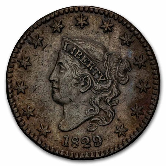 1829 Large Cent Large Letters XF