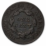 1829 Large Cent Lg Letters VF