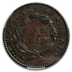 1829 Large Cent Medium Letters AU-55 CACG