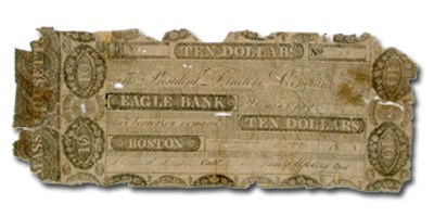 1830 $10 The Eagle Bank of Boston,MA MA-165 VG Counterfeit 1830 $10 The Eagle Bank of Boston,MA MA-165 VG Counterfeit