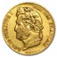 1830-1848 France Gold 20 Francs Louis Philippe Avg Circ