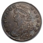 1830 Bust Half Dollar AU-53 PCGS (Small 0)
