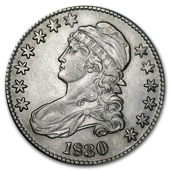 1830 Bust Half Dollar AU (Large 0)