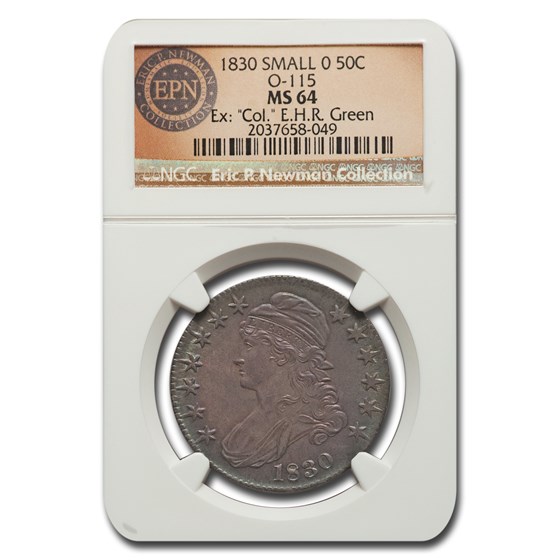 1830 Bust Half Dollar MS-64 NGC ( Small 0, O-115) 1830 Bust Half Dollar MS-64 NGC ( Small 0, O-115)