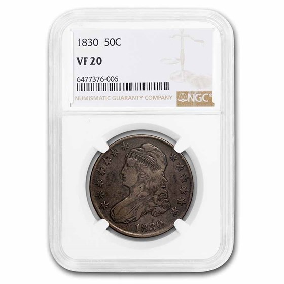 1830 Bust Half Dollar VF-20 NGC (Large 0)