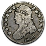 1830 Bust Half Dollar VG (Large 0)